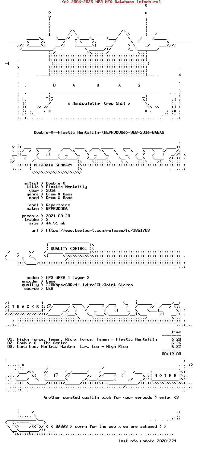 Double-O--Plastic_Mentality-(REPRVD006)-WEB-2016-BABAS