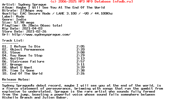Sydney_Sprague-Maybe_I_Will_See_You_At_The_End_Of_The_World-2021