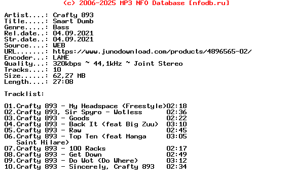Crafty_893-Smart_Dumb-(TRU406D)-WEB-2021