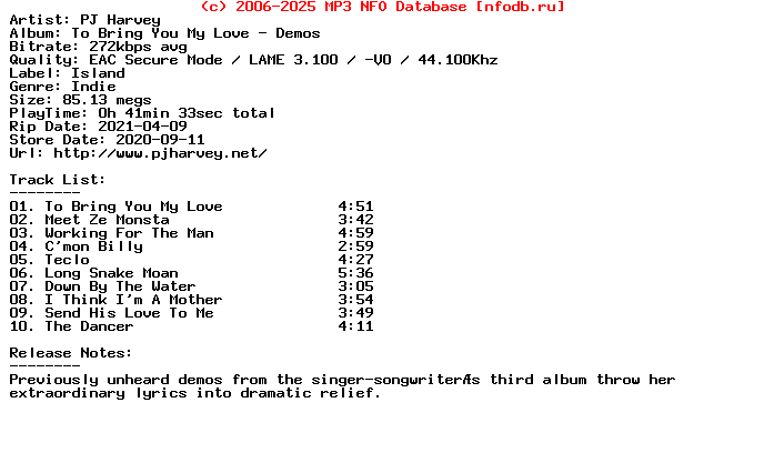Pj_Harvey-To_Bring_You_My_Love-Demos-2020