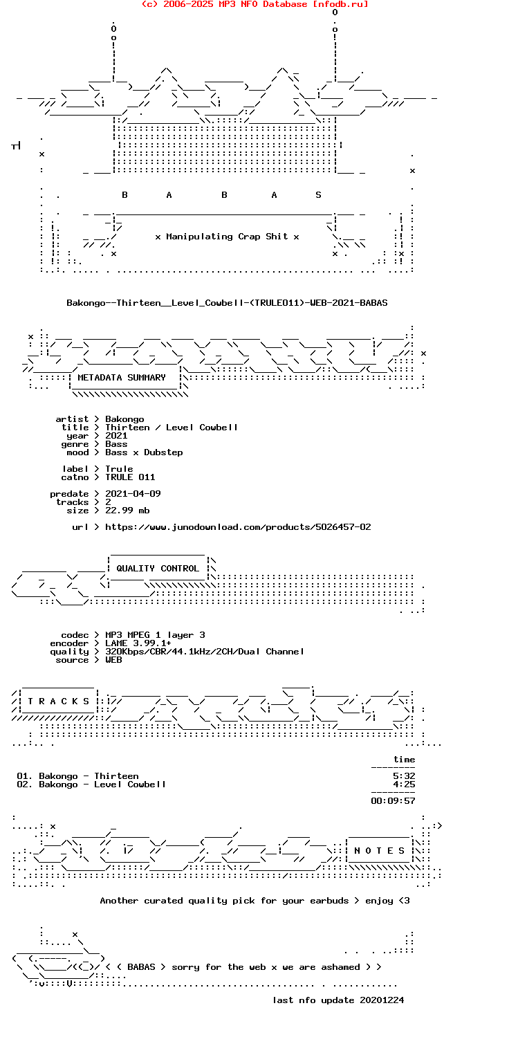 Bakongo--Thirteen__Level_Cowbell-(TRULE011)-WEB-2021-BABAS