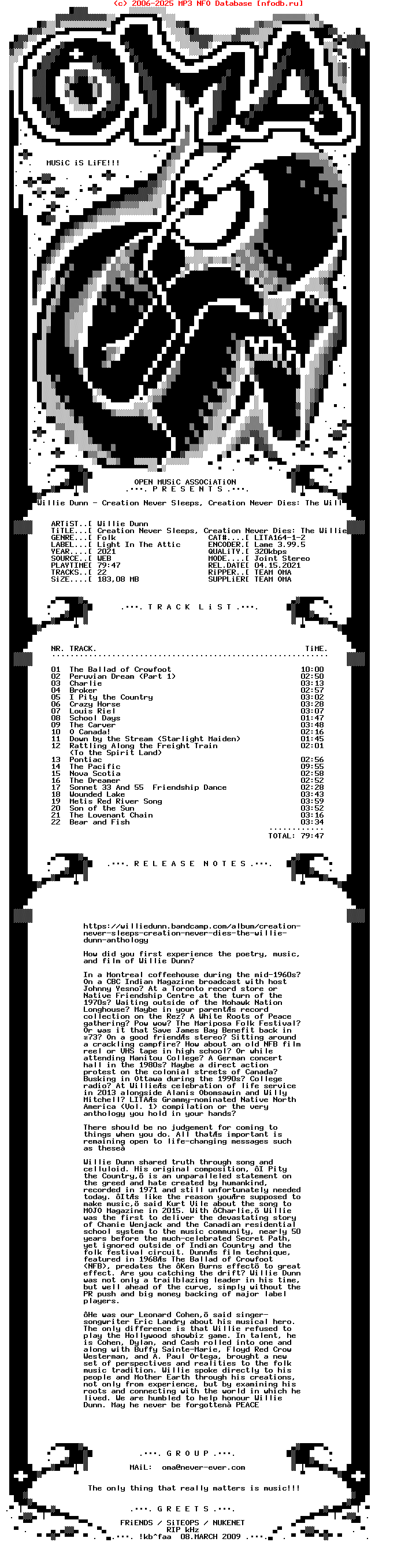 Willie_Dunn--Creation_Never_Sleeps_Creation_Never_Dies_The_Willie_Dunn_Anthology-(LITA164-1-2)-WEB-2021-OMA