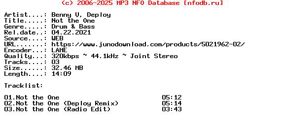 Benny_V_And_Deploy-Not_The_One-(SPEAR147)-WEB-2021-PTC