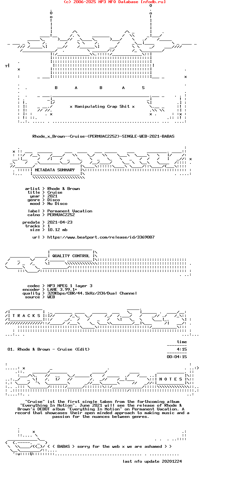 Rhode_X_Brown--Cruise-(PERMVAC2252)-Single-WEB-2021-BABAS