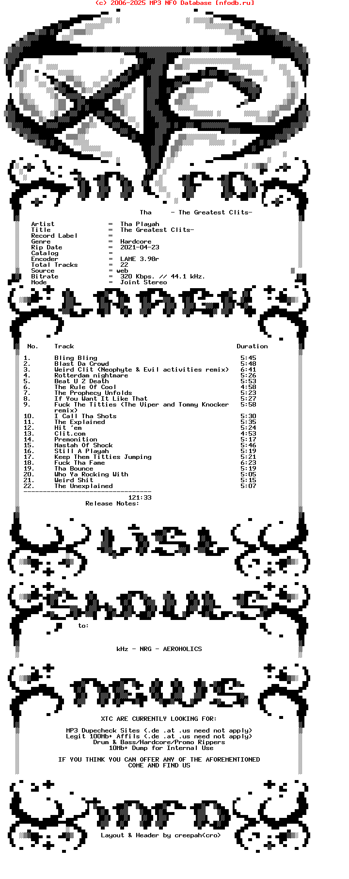 Tha_Playah-The_Greatest_Clits-2006-XTC