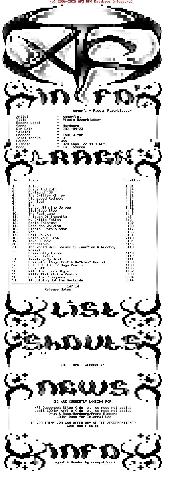 Angerfist-Pissin_Razorbladez-2006-XTC