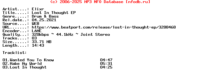 Elixr-Lost_In_Thought_Ep-(INFLUENZA240)-WEB-2021-PTC