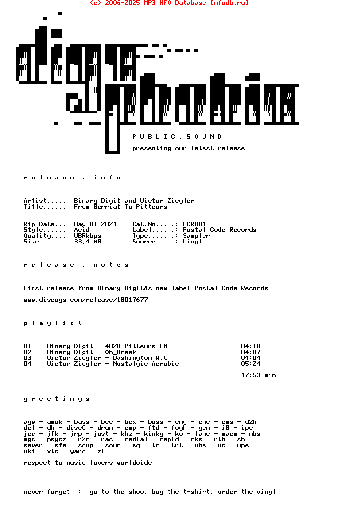 Binary_Digit_And_Victor_Ziegler-From_Berriat_To_Pitteurs-(PCR001)-Vinyl-2021-DPS