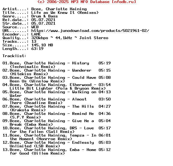 Bcee_And_Charlotte_Haining-Life_As_We_Knew_It_(REMIXES)-(SPEAR148)-WEB-2021