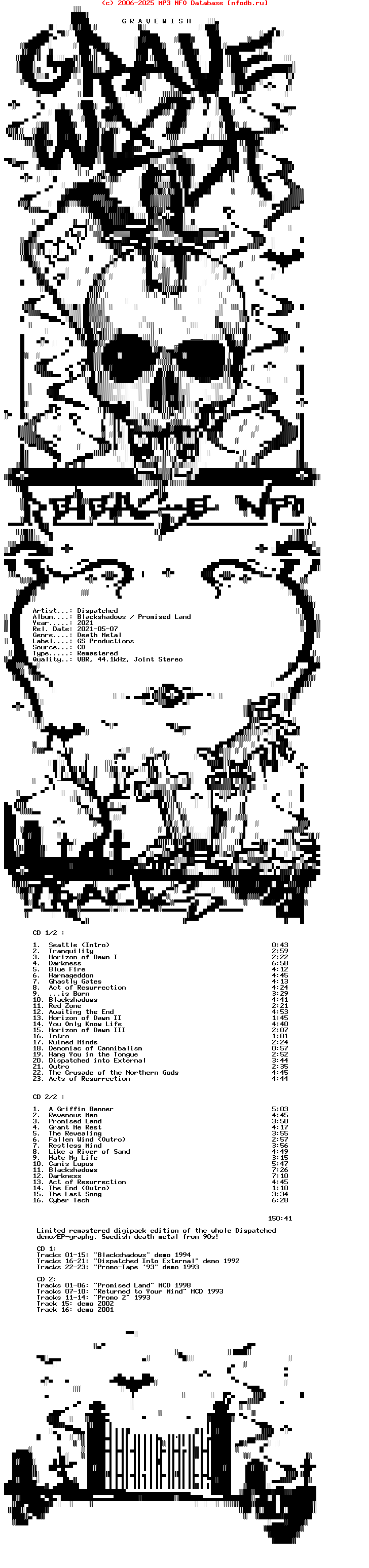 Dispatched-Blackshadows_-_Promised_Land-Remastered-2CD-2021