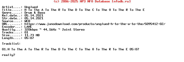 Unglued-H_To_The_A_To_The_R_To_The_D_To_The_C_To_The_O_To_The_R_To_The_E-(NHS424DD1)-Single-WEB-2021