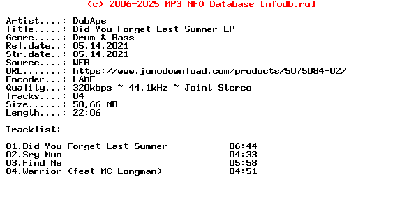 Dubape-Did_You_Forget_Last_Summer_Ep-(LXM002)-WEB-2021