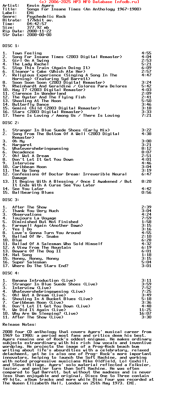 Kevin_Ayers-Songs_For_Insane_Times_(AN_ANTHOLOGY_1967-1980)-4CD-2008