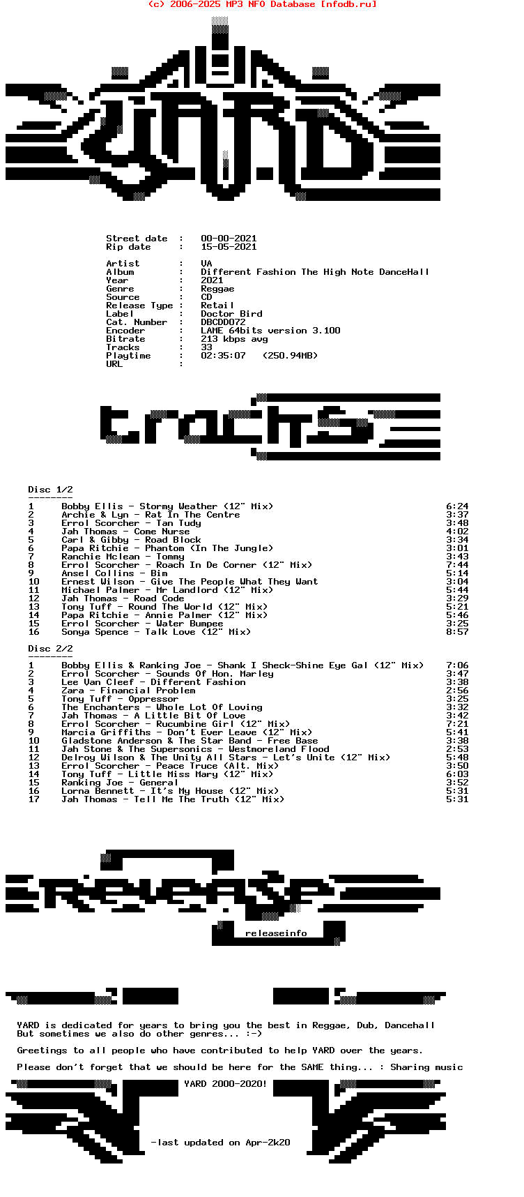 VA-Different_Fashion_The_High_Note_Dancehall_Collection-(DBCDD072)-2CD-2021-YARD