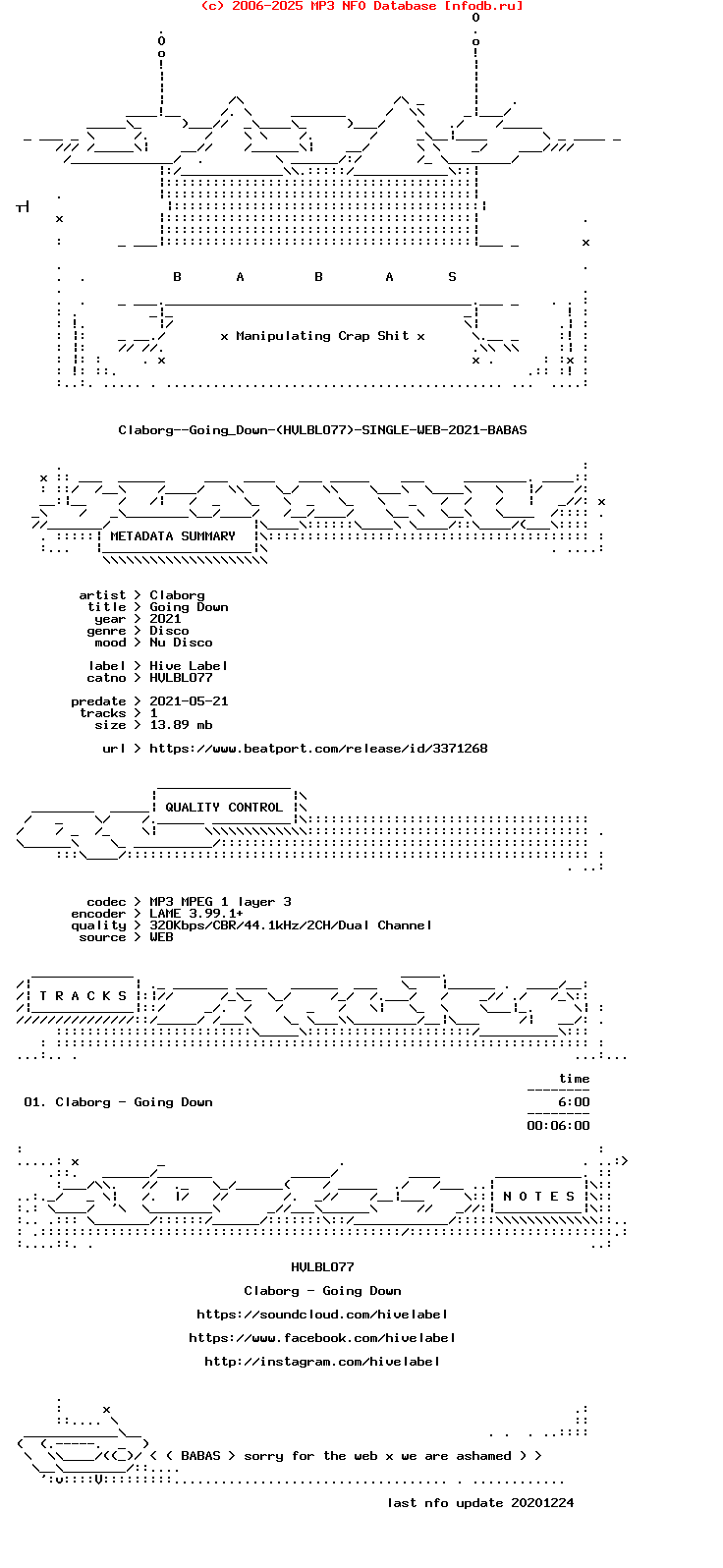 Claborg--Going_Down-(HVLBL077)-Single-WEB-2021-BABAS