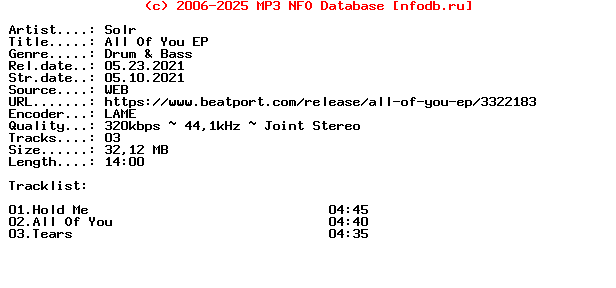 Solr-All_Of_You_Ep-(INFLUENZA238)-WEB-2021