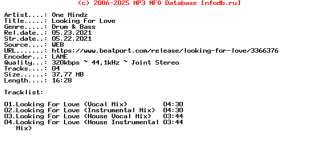 One_Mindz-Looking_For_Love-(DIGITAL184)-WEB-2021