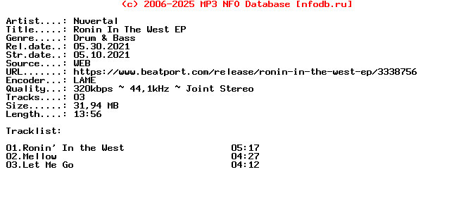 Nuvertal-Ronin_In_The_West_Ep-(CLS364)-WEB-2021