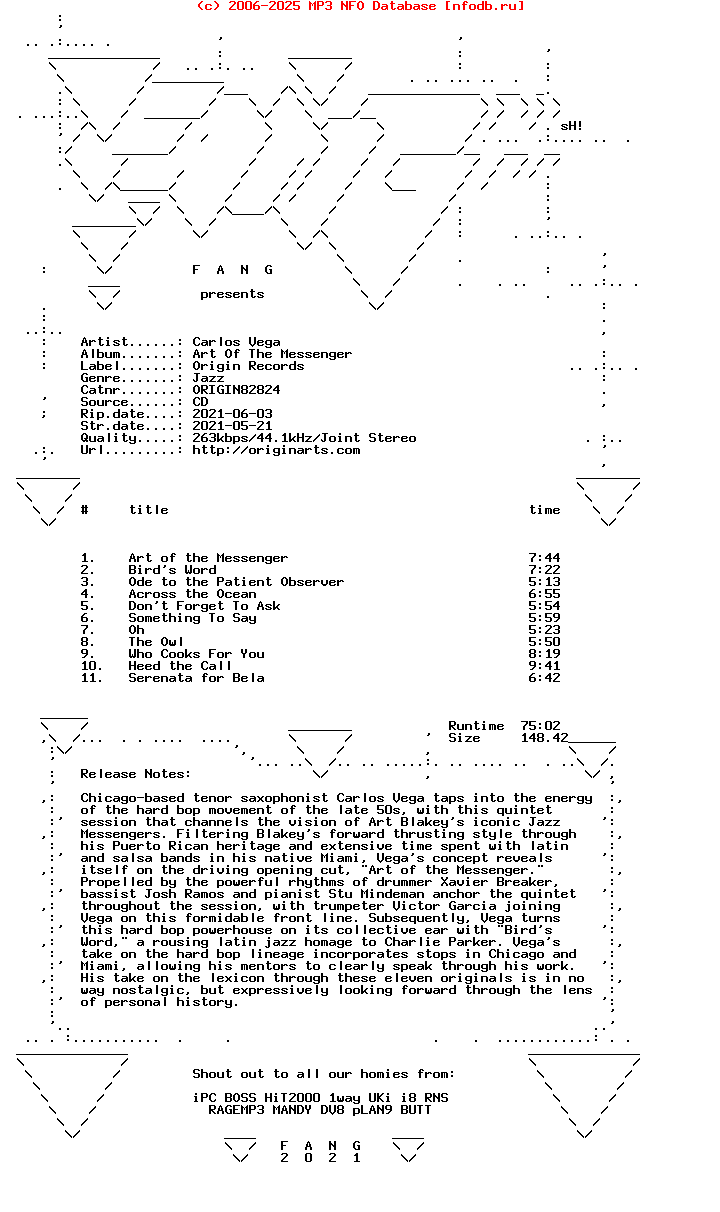 Carlos_Vega-Art_Of_The_Messenger-(ORIGIN82824)-CD-2021