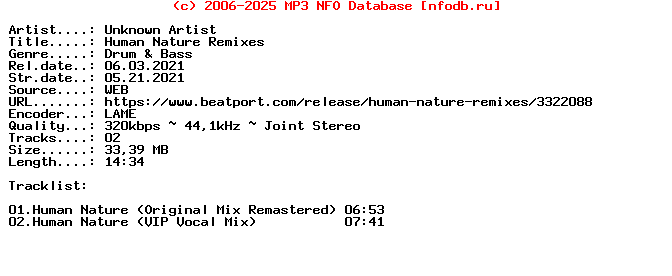 Unknown_Artist-Human_Nature_Remixes-(HUMANATURE001)-WEB-2021
