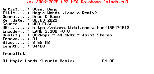Bcee_And_Degs-Magic_Words_(LEVELA_REMIX)-(SPEAR154)-Single-WEB-2021-PTC