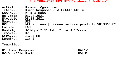 Hobzee_And_Zyon_Base-Human_Response__A_Little_While-(INFLUGB0035)-WEB-2021