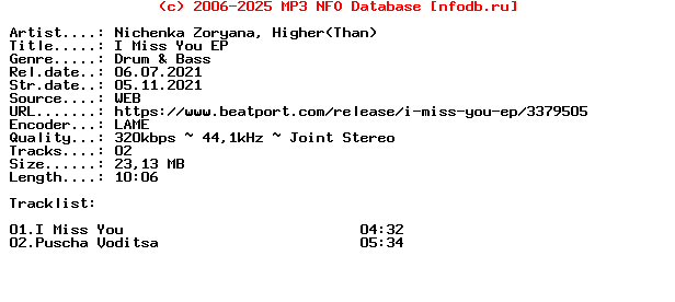 Nichenka_Zoryana_And_Higher(THAN)-I_Miss_You_Ep-(ERC035)-WEB-2021