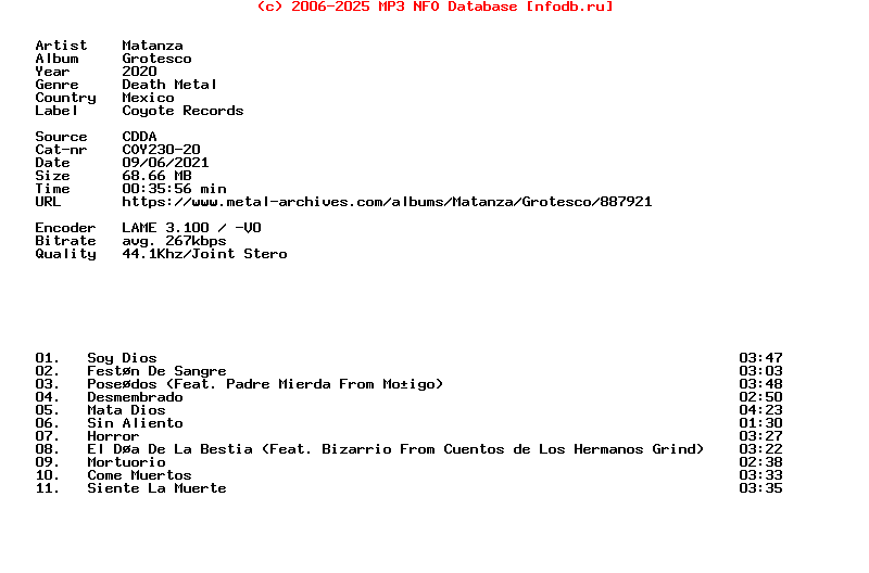 Matanza-Grotesco-ES-CD-2020