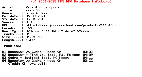 Receptor_Vs_Gydra-Keep_On-(NRPNK002)-WEB-2019
