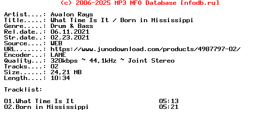 Avalon_Rays-What_Time_Is_It__Born_In_Mississippi-(DIGIBLUS048)-WEB-2021