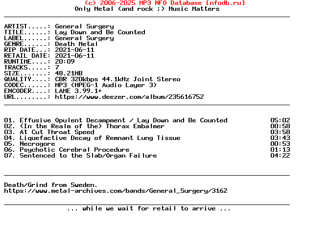 General_Surgery-Lay_Down_And_Be_Counted-EP-WEB-2021