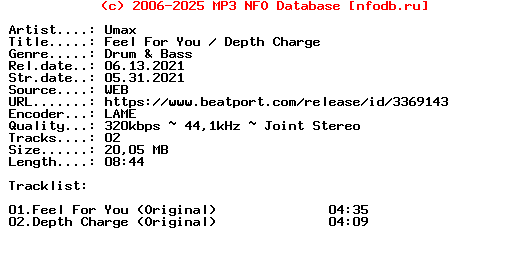 Umax-Feel_For_You__Depth_Charge-(4CM038)-WEB-2021