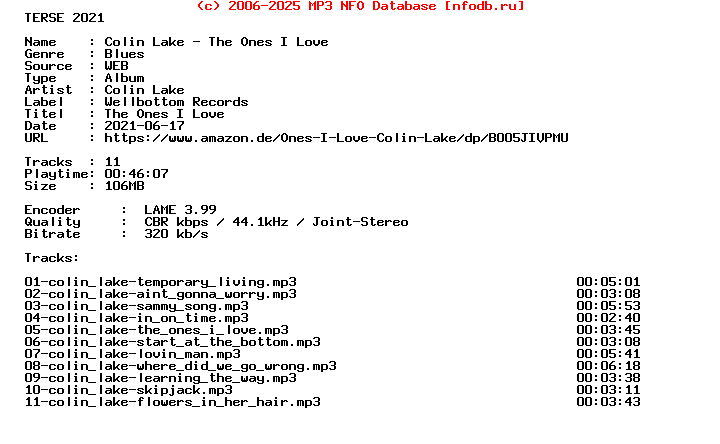 Colin_Lake-The_Ones_I_Love-WEB-2011-Terse