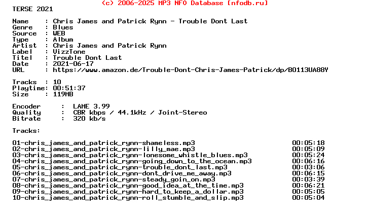 Chris_James_And_Patrick_Rynn-Trouble_Dont_Last-WEB-2015-Terse