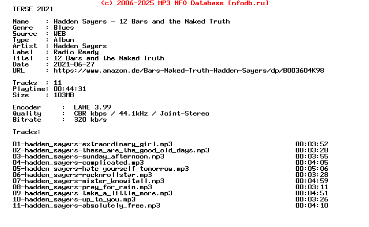 Hadden_Sayers-12_Bars_And_The_Naked_Truth-WEB-2005-Terse