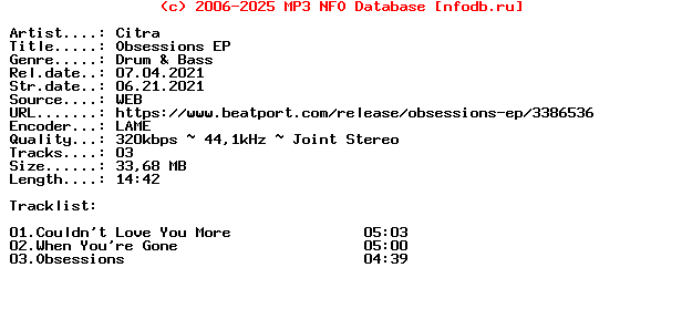 Citra-Obsessions_Ep-(INFLUENZA251)-WEB-2021