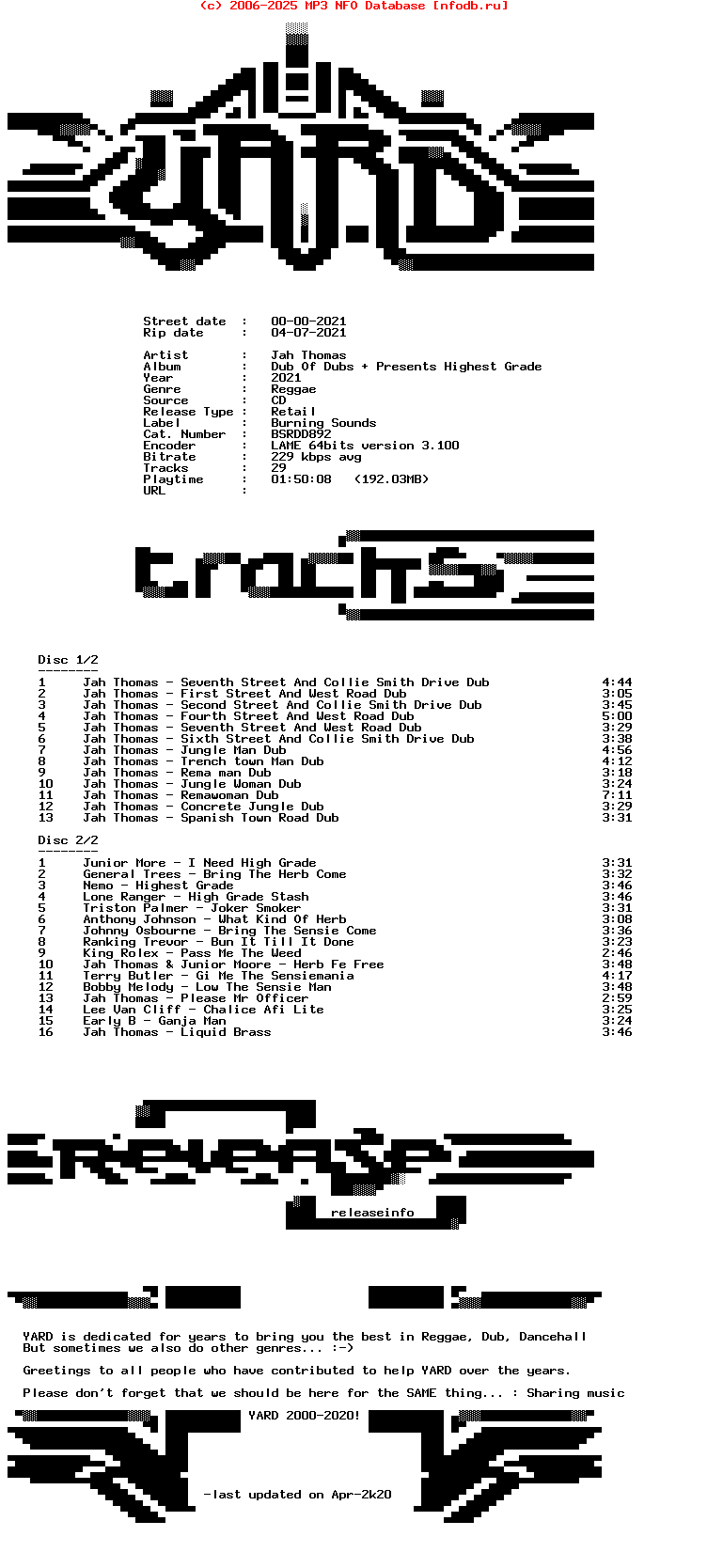 Jah_Thomas-Dub_Of_Dubs__Presents_Highest_Grade-(BSRDD892)-2CD-2021-YARD