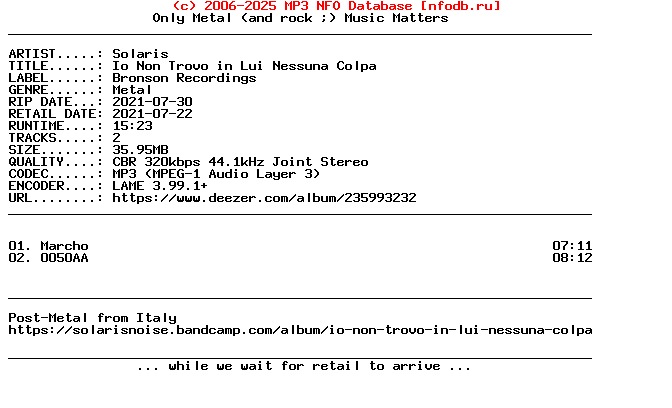 Solaris-Io_Non_Trovo_In_Lui_Nessuna_Colpa-EP-WEB-IT-2021