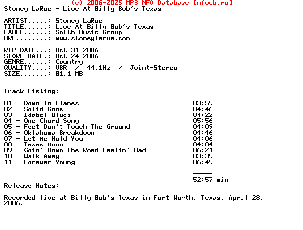 Stoney_Larue-Live_At_Billy_Bobs_Texas-2006