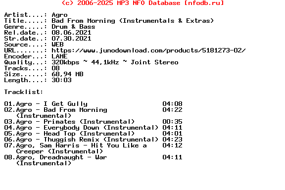 Agro-Bad_From_Morning_(INSTRUMENTALS_AND_EXTRAS)-(SLR098)-WEB-2021