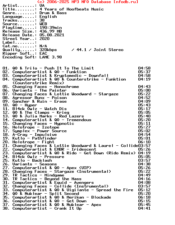 VA-4_Years_Of_Hoofbeats_Music-2020-XTC