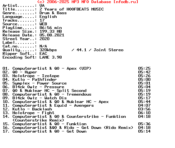 VA-2_Years_Of_Hoofbeats_Music-2020-XTC