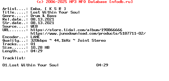 Emba_And_(_K_S_R_)-Lost_Within_Your_Soul-(SPEAR158)-Single-WEB-2021