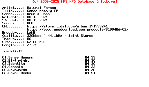 Natural_Forces-Sense_Memory_Ep-(DIS169)-WEB-2021