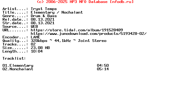 Tryst_Temps-Elementary__Nochalant-(HYP047)-WEB-2021