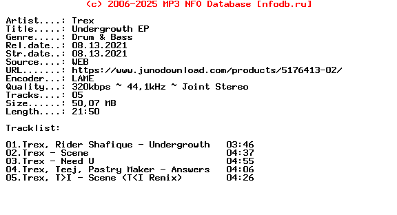 Trex-Undergrowth_Ep-(JET005)-WEB-2021