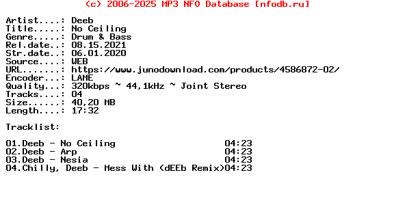 Deeb-No_Ceiling-(NBRECS047)-WEB-2020
