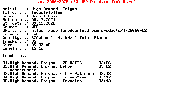 High_Demand_And_Enigma-Industrialism-(OLR004)-WEB-2020