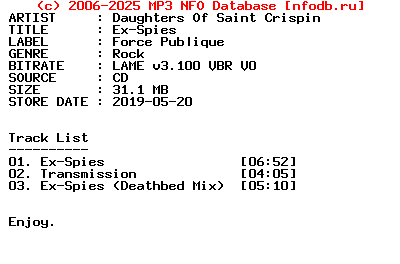 Daughters_Of_Saint_Crispin-Ex-Spies-2019