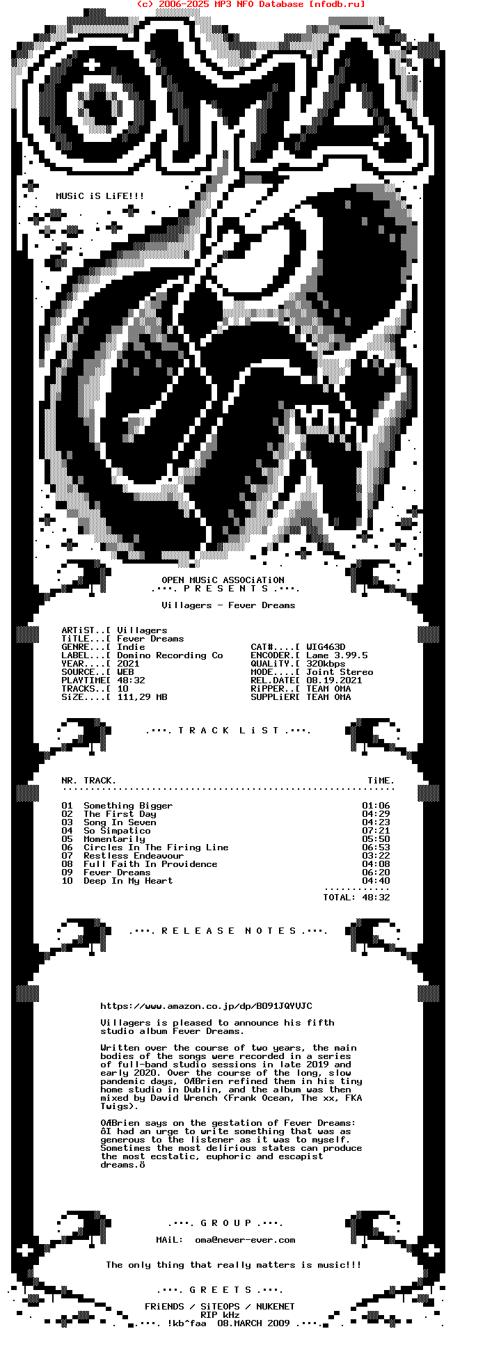 Villagers--Fever_Dreams-(WIG463D)-WEB-2021-OMA